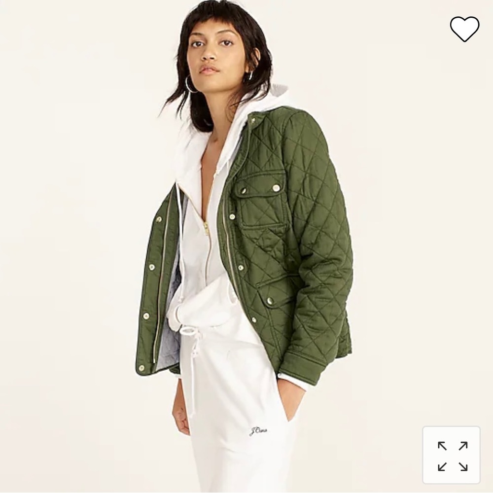 J Crew Quilted Field Jacket SM